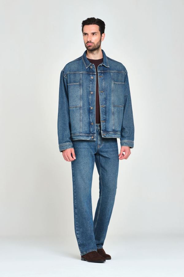 OVERSIZE ERKEK JEAN CEKET