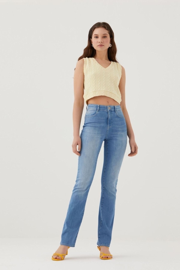 FLARED KADIN JEAN PANTOLON