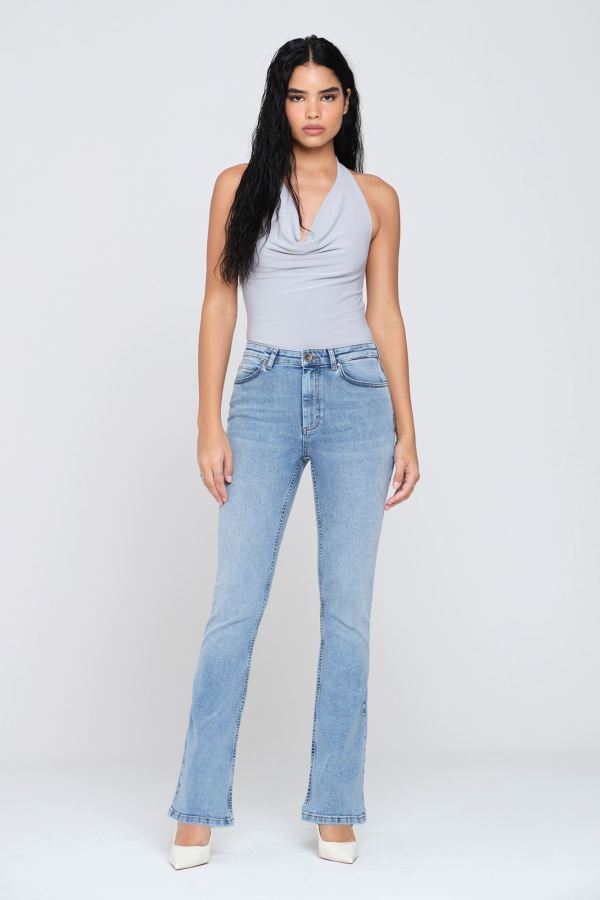 FLARED KADIN JEAN PANTOLON