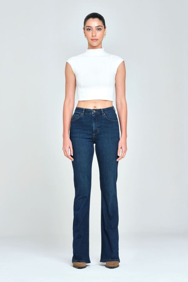 FLARED KADIN JEAN PANTOLON