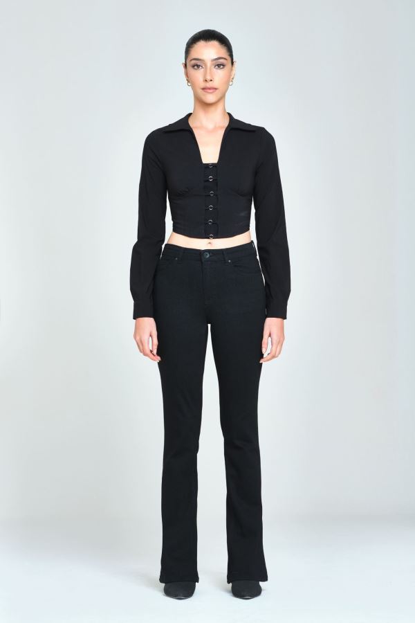 FLARED KADIN JEAN PANTOLON