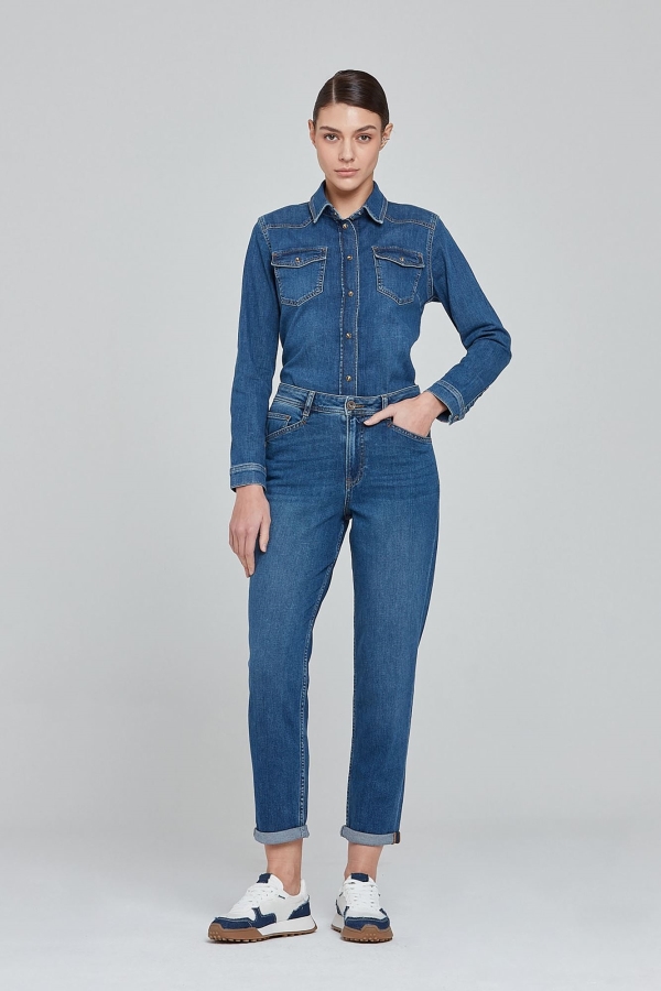 KADIN JEAN GÖMLEK CEKET