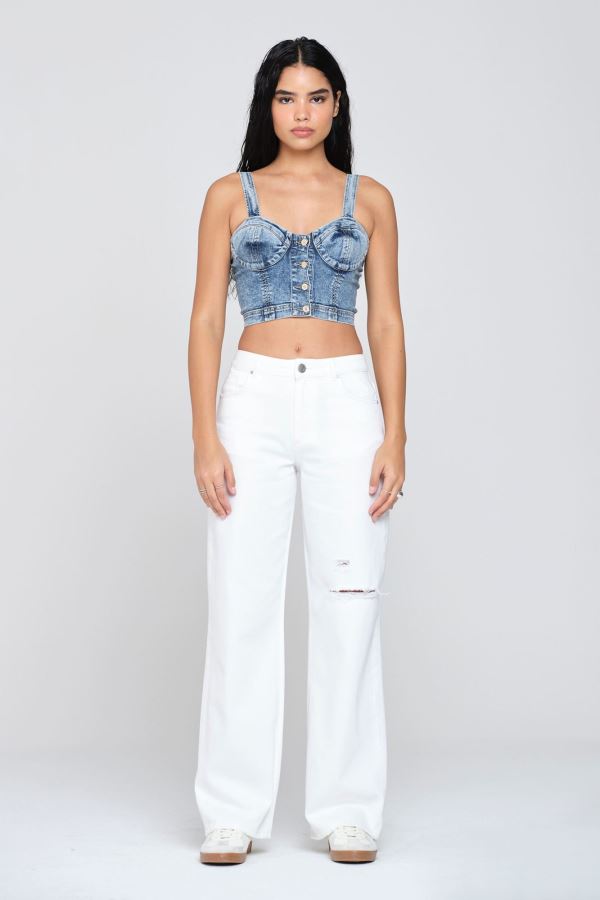 WIDE LEG KADIN JEAN PANTOLON