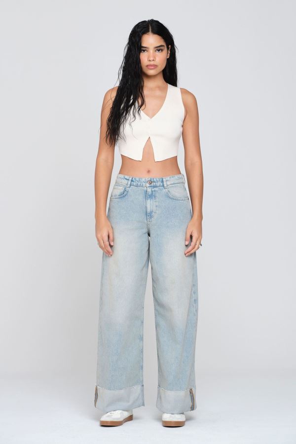 WIDE LEG KADIN JEAN PANTOLON