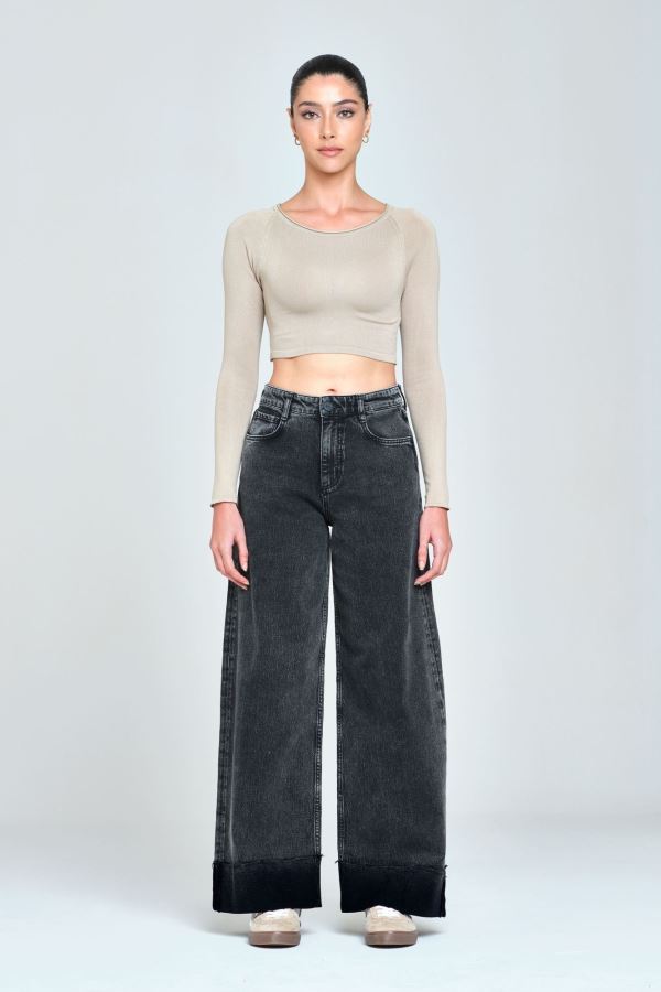 WIDE LEG KADIN JEAN PANTOLON