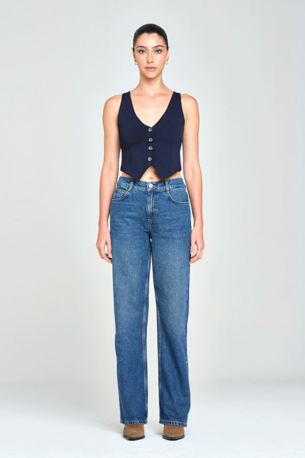 WIDE LEG KADIN JEAN PANTOLON