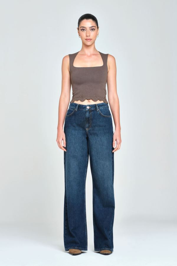 WIDE LEG KADIN JEAN PANTOLON