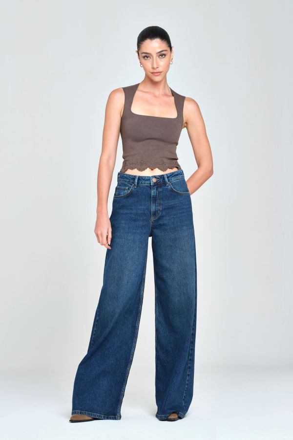 WIDE LEG KADIN JEAN PANTOLON
