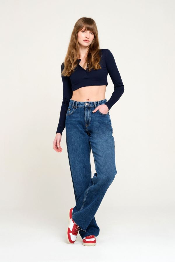 WIDE LEG KADIN JEAN PANTOLON