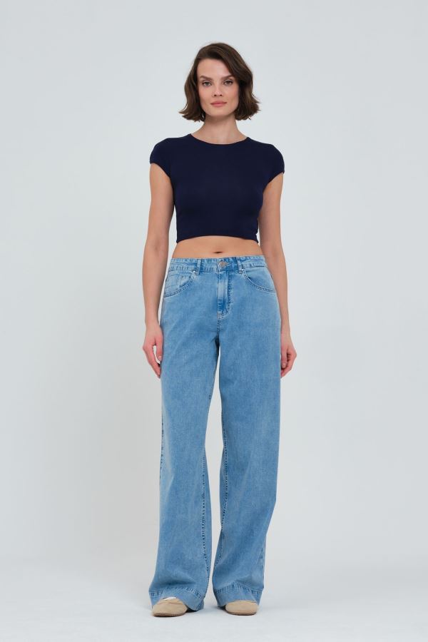 WIDE LEG KADIN JEAN PANTOLON