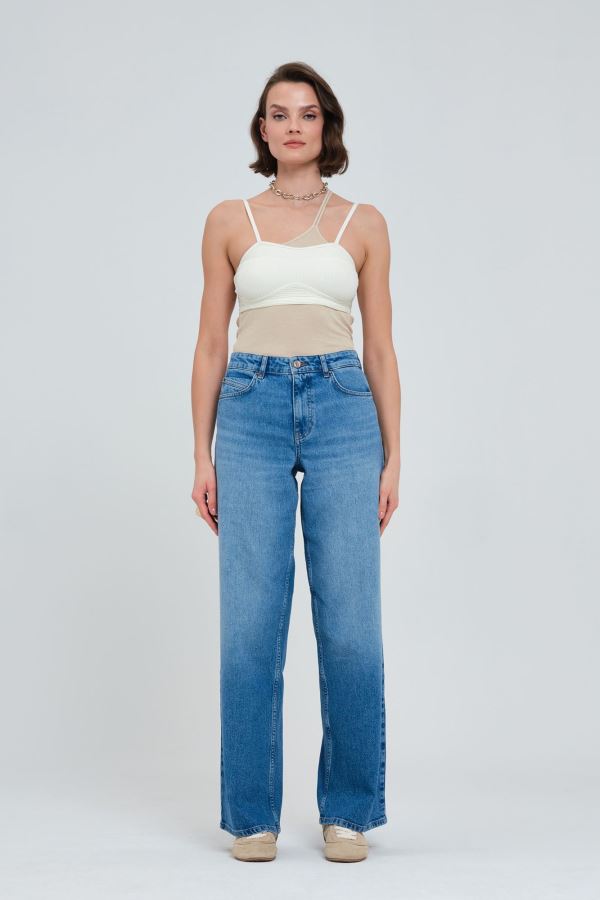 WIDE LEG KADIN JEAN PANTOLON