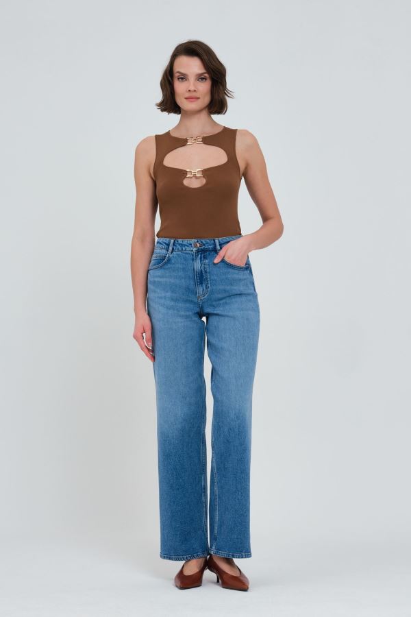 WIDE LEG KADIN JEAN PANTOLON