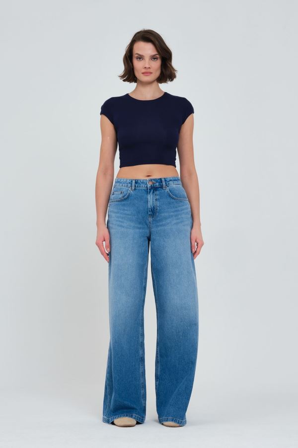 WIDE LEG KADIN JEAN PANTOLON