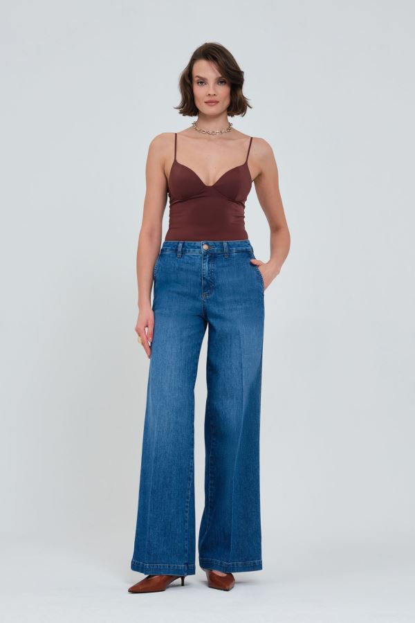 WIDE LEG KADIN JEAN PANTOLON