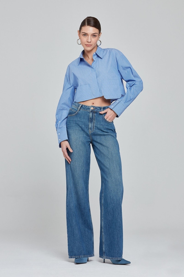 WIDE LEG KADIN JEAN PANTOLON